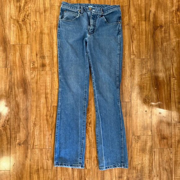 WRANGLER Men’s Blue Cowboy Bootcut Jeans Size 30x36 - Picture 1 of 12